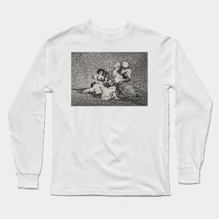 The Women Give Courage from the series Disasters of War by Francisco Goya Long Sleeve T-Shirt